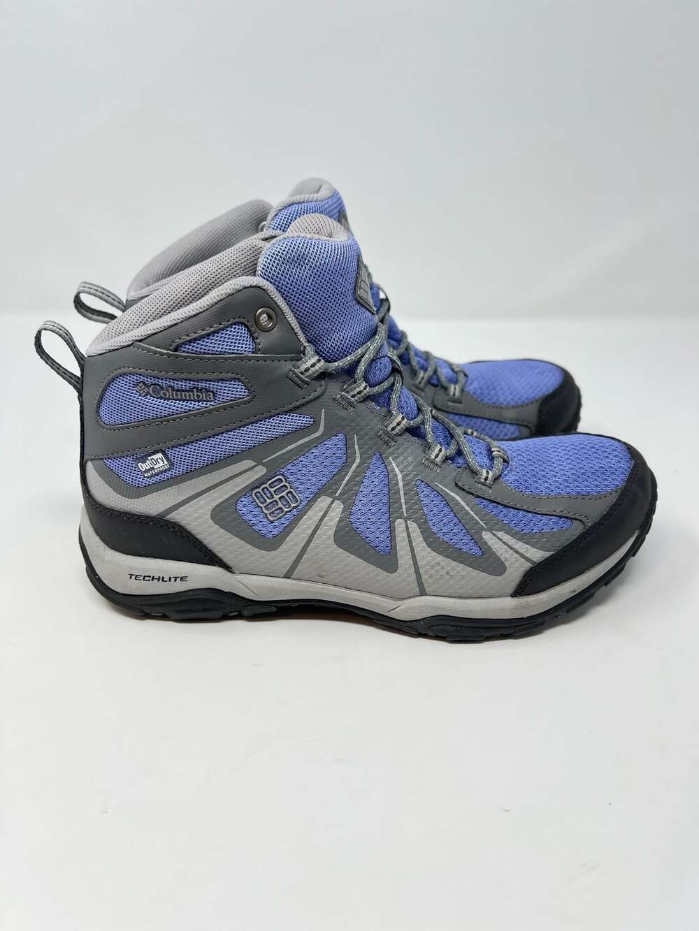 Columbia Hiking Boots Size 8 Blue Gray OutDry Waterproof TechLite